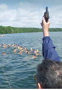 Start Strausseeschwimmen